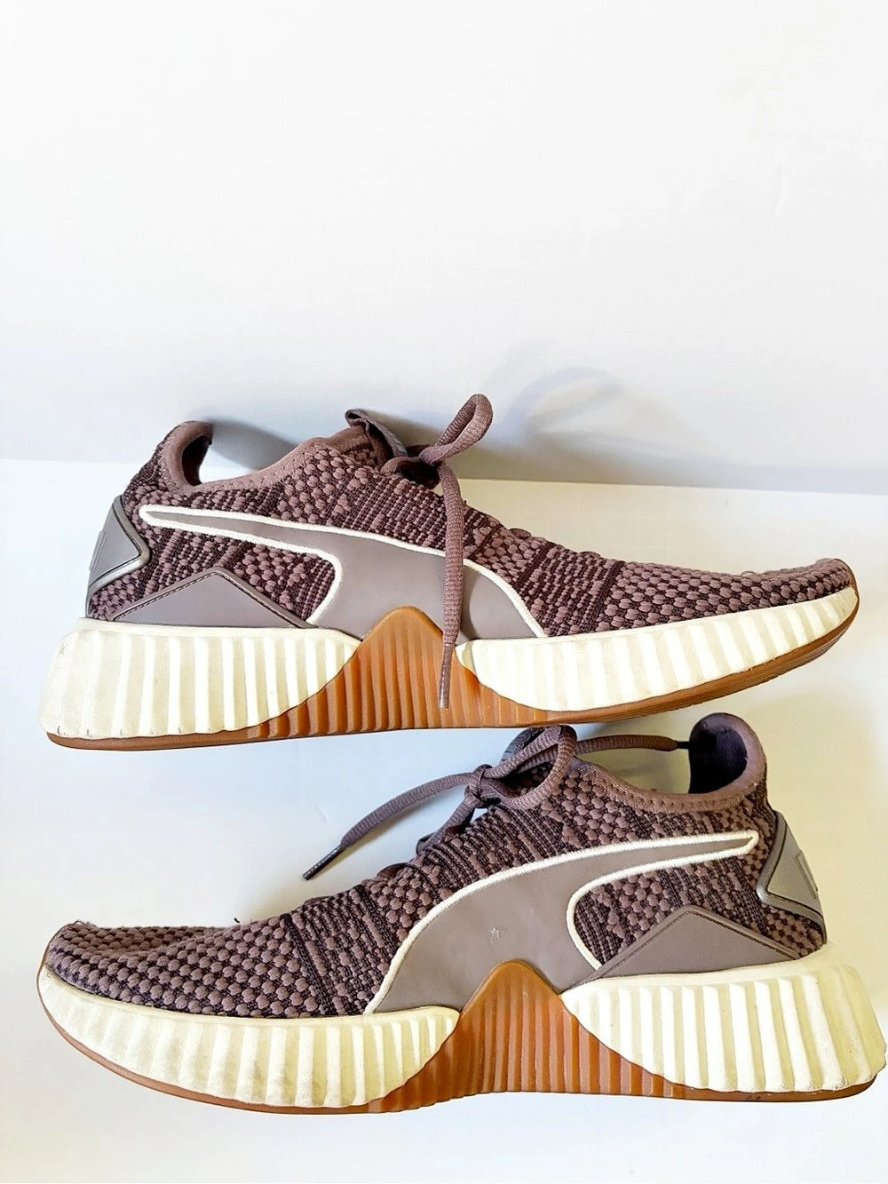Puma Defy Luxe Women's Sneakers Brown & White US 9 Athletic Sneakers